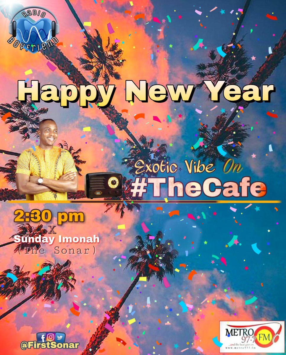 FirstSonar's tweet image. Let's get it started! 2019 we're here to win! 🏆 Catch me live 📻 at 2:30pm @metro977fm 97.7FM for #TheCafe

#OAPMix 🔊
#FullBlast 📢
#SuperHypeman 🗨

Blazing for the world
Listen live 🌍: radionigerialive.com/listen/metro
#ExoticMusic #ForEargasms