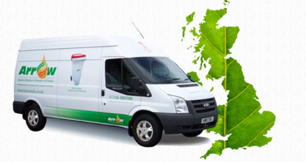 A.R.R.O.W.: Associated Reclaimers &amp; Recyclers of Oil Waste

Complete service, complete coverage

Arrow oils manage your used cooking oil collection from start to finish. We are a nationwide company with 15 UK depots.