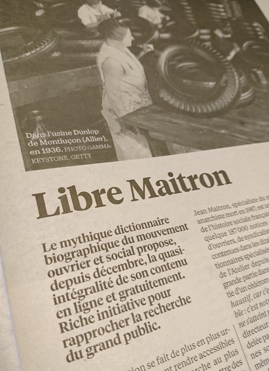 MaitronD's tweet photo. Coup de projecteur sur le dictionnaire @MaitronD dans le @libe du jour, grâce à @DamienDole et un encouragement à "rendre plus poreuse la frontière entre les sciences sociales et le grand public". On va y travailler !! https://t.co/tIDIWWVscB