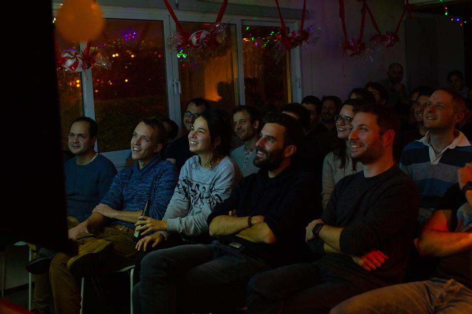 Lightricks's tweet image. Happy #NewYears from #Lightricks 🎊

While we work hard, we also play hard. Co-Founder &amp;amp; CEO @ZeevFarbman led our annual EOY slideshow in which we laughed for 2 hours straight, reflected on 2018 &amp;amp; raised our glasses to 2019 🥂

More via @MaarivOnline ➡️ bit.ly/maarivny