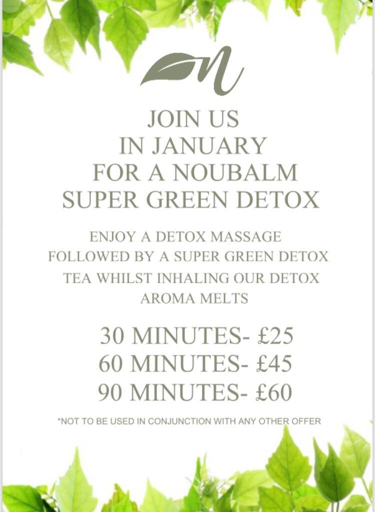 N O U B A L M ✨
 #super #green #detox #ritual anyone ?
Feel the #clean #healing super green detox #benefits take place leaving you feeling ontop of the #world after your #luxurious #experience with us at Noubalm 💚

#noubalm
#oxton
#wirral

Noubalm.com