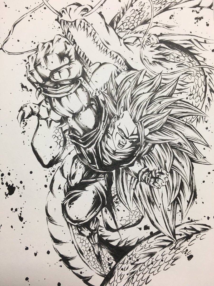 過去絵②
そろそろ新しいの描かなきゃ
#ドラゴンボール  #墨絵 