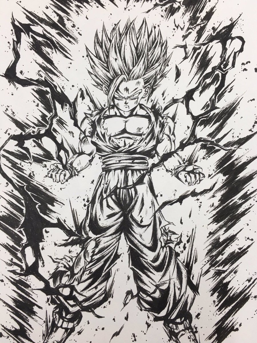 かず 過去絵 そろそろ新しいの描かなきゃ ドラゴンボール 墨絵 かず 過去絵 そろそろ新しいの描かなきゃ ドラゴンボール 墨絵