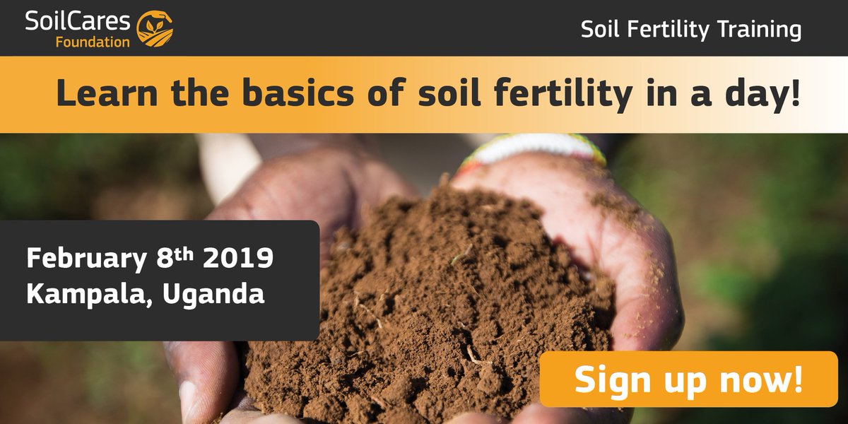 Would you like to learn more about #soil fertility and its effect on crop production and food security? Then sign up for our #training on February 8th, 2019 in #Kampala: docs.google.com/forms/d/e/1FAI…