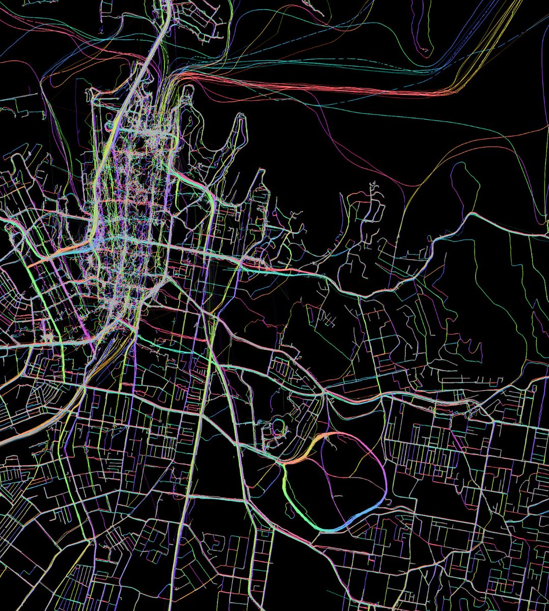 D__Gilbertson's tweet photo. The effect of tall buildings on GPS signals - spot the city centre. https://t.co/aTeDbZnp77