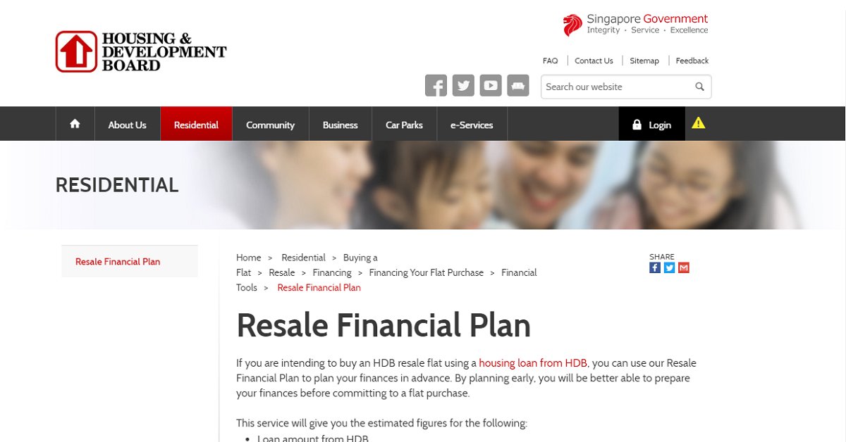 SingaporeHDB's tweet photo. #TechThurs Use our Resale Financial Plan to help estimate your loan amount, monthly instalments and payments required: https://t.co/pii1Nlh7Ci https://t.co/SlvCIXiGOi