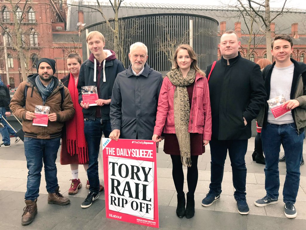 Young members with Jeremy Corbyn