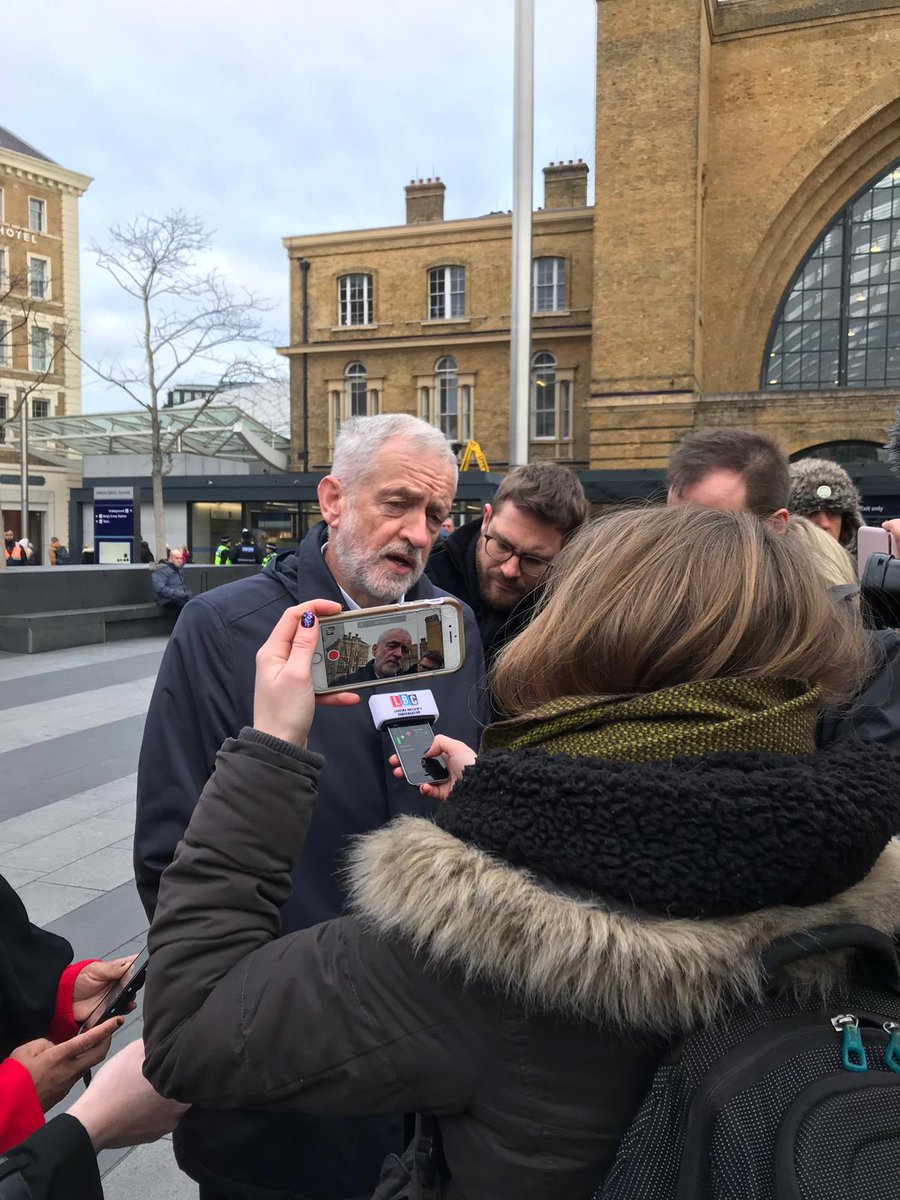 Britain's next prime minister, Jeremy Corbyn speaking to journalists
