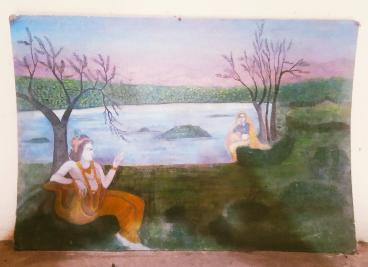 gunwantsinghde1's tweet image. In 1980.by gunwant singh dewal.paint by foot. In this time my age is only 16 year.