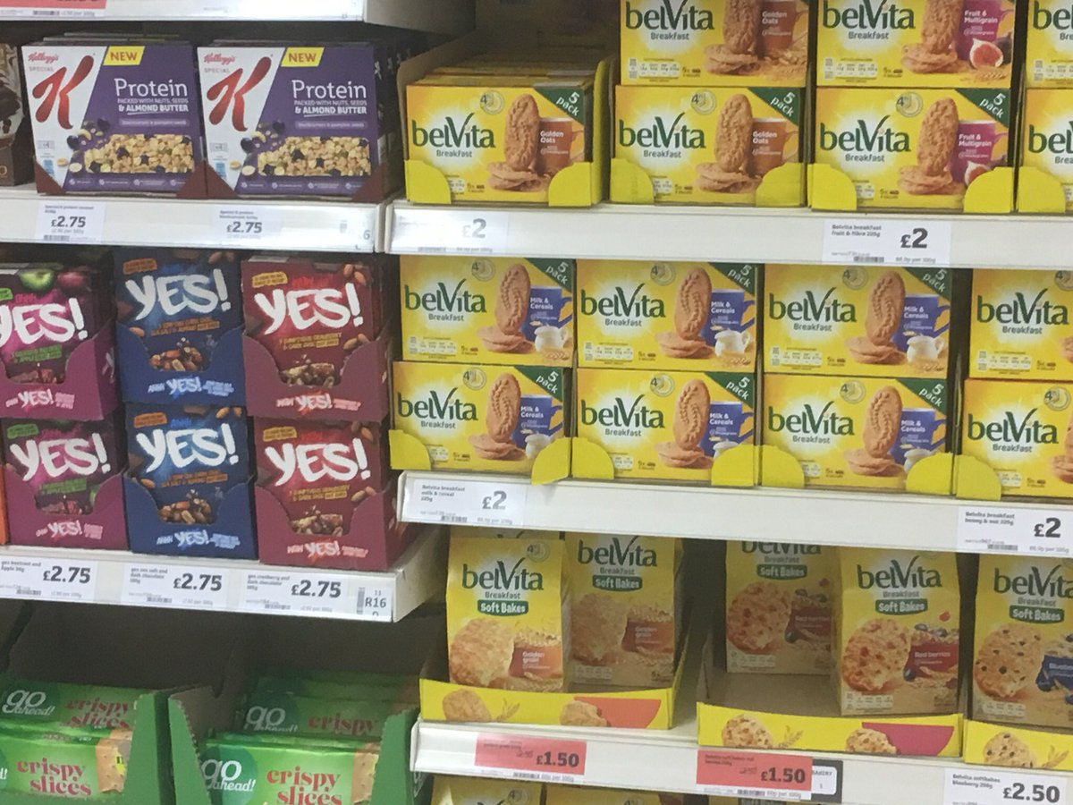 This is depressing. A new ‘wellness’ aisle in Sainsbury’s, Cambridge. Contents: sugary biscuits, protein bars, organic cola drinks, slimming shakes. The madness of our food culture all in one aisle.