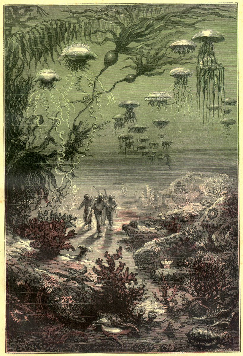 UF_CLAS's tweet photo. It’s #WorldScienceFictionDay! Our expert Terry Harpold studies the novels of Jules Verne and the incredible art that accompanies them. Read more at https://t.co/KZSBfThucf https://t.co/dUXUyW14yN