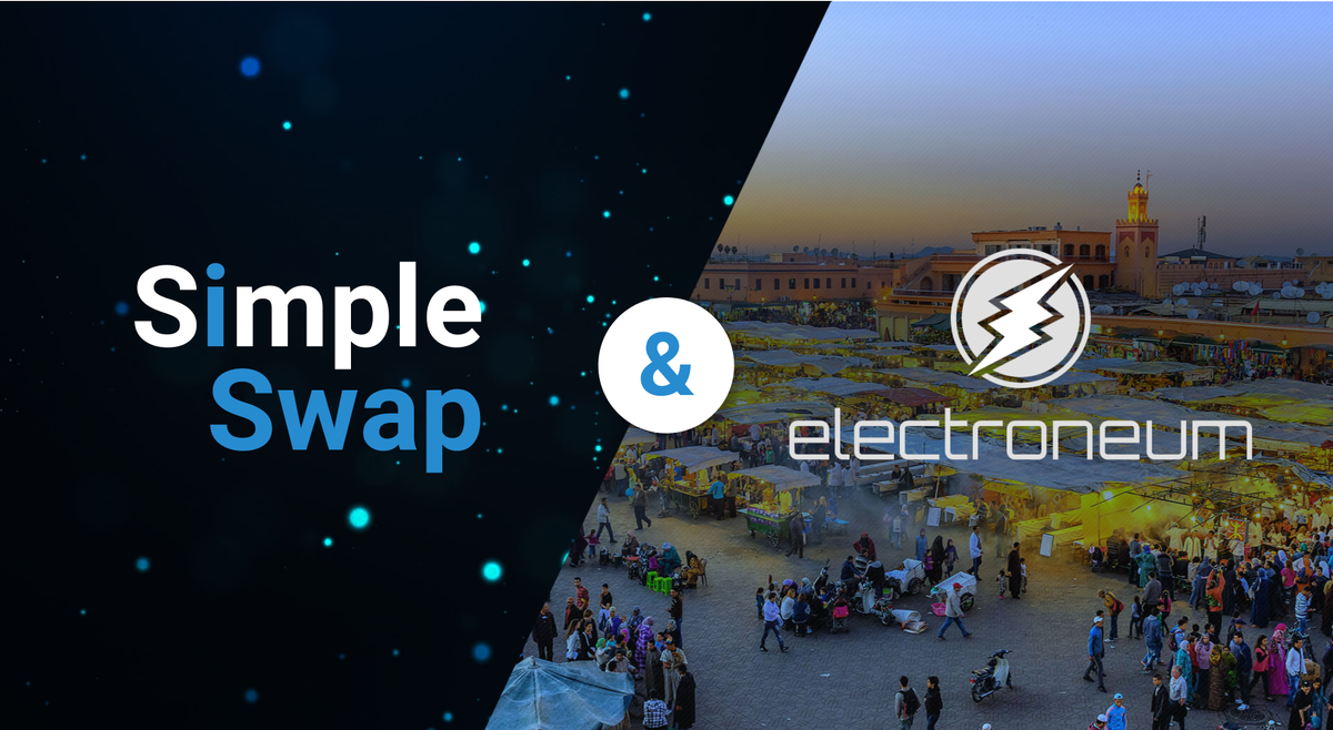 electroneum's tweet photo. You can now swap more than 200 #cryptocurrencies for #ETN at @SimpleSwap_io - No registration required! Check them out: https://t.co/DspP0gG8Gs https://t.co/gEfwixnGCi