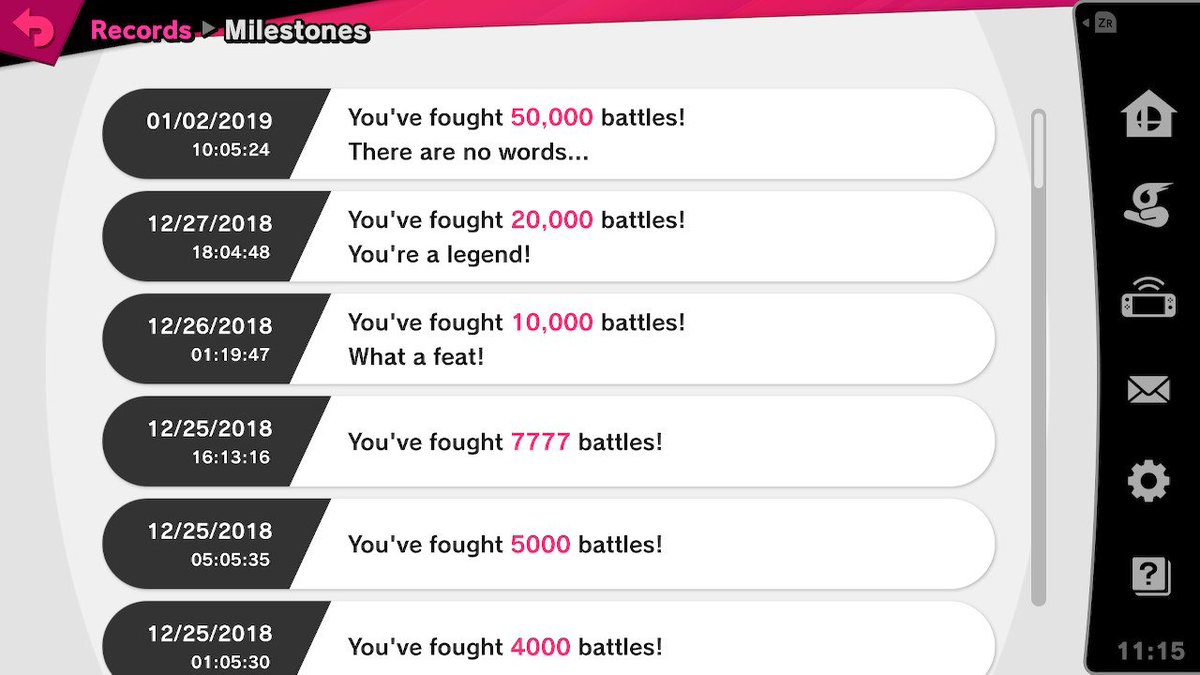 HabsGamer's tweet image. À 20,000 t&apos;es une légende.
A 50,000 il n&apos;y a pas de mots #TurboController #Stamina #10HP #Milestones #SmashBros #NintendoSwitch