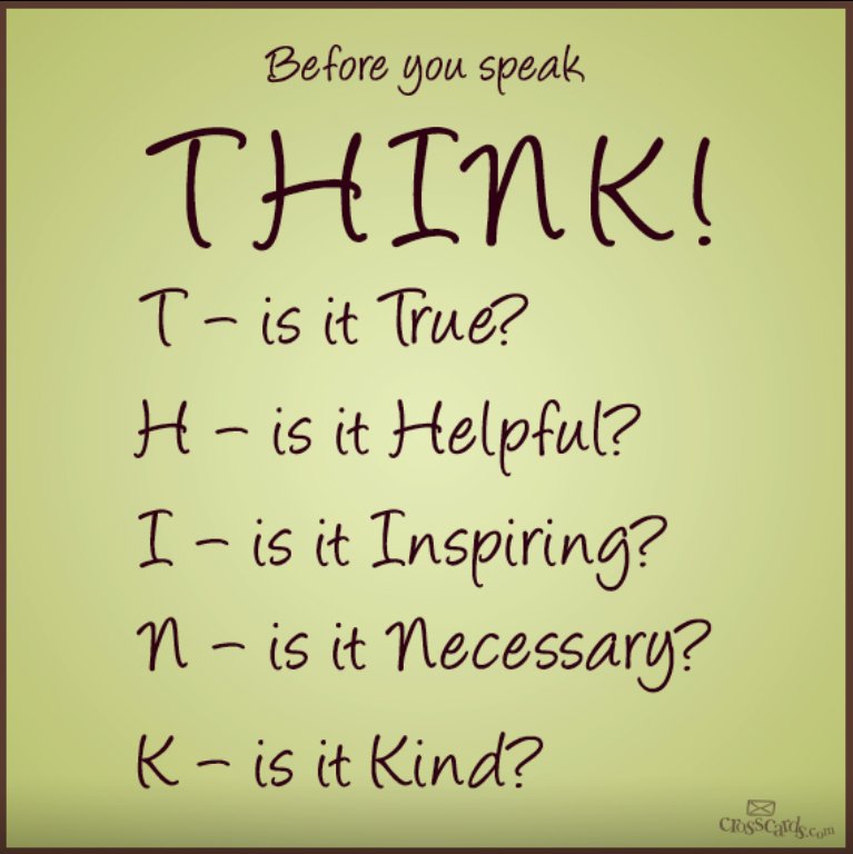 TheMarcoFields's tweet photo. Let's THINK in 2019! #KindnessIsContagious #THINK https://t.co/ZUXnnjOC36