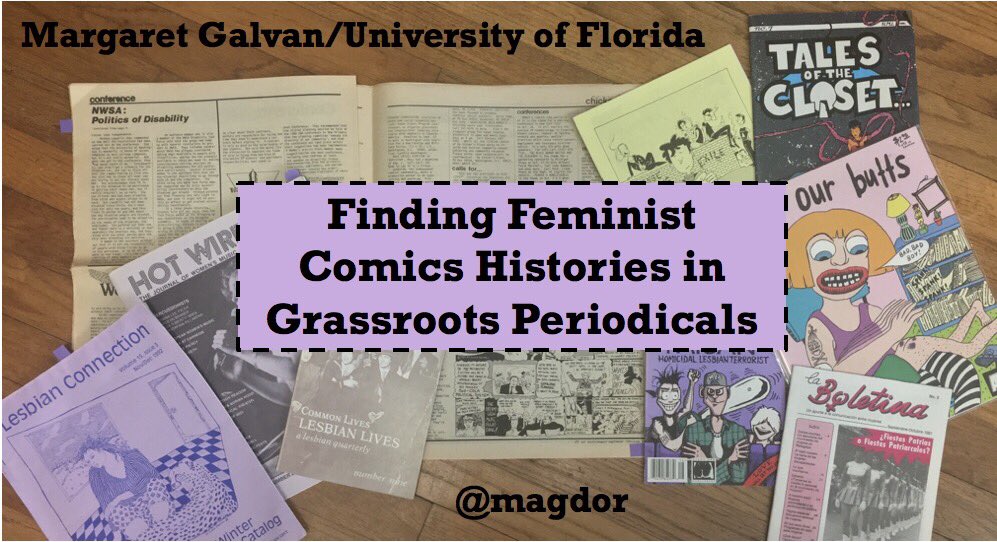 At #MLA19 #s166 & #AHA19 #s284, come hear me talk about finding feminist + queer histories in #grassroots #comics on 2 panels that address comics as sources for historical research! I’m speaking alongside fab ppl like @IAmJoshKopin @girlgutters @bizabeth #academia #comicsscholar