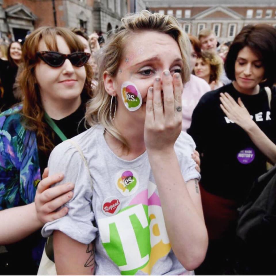Abortion is officially legal in ROI. Let’s take a moment to remember the sheer elation of the day, 26 May, when Ireland voted to repeal the 8th amendment. 
#repealthe8th #togetherforyes #abortionrights #táformná #ireland