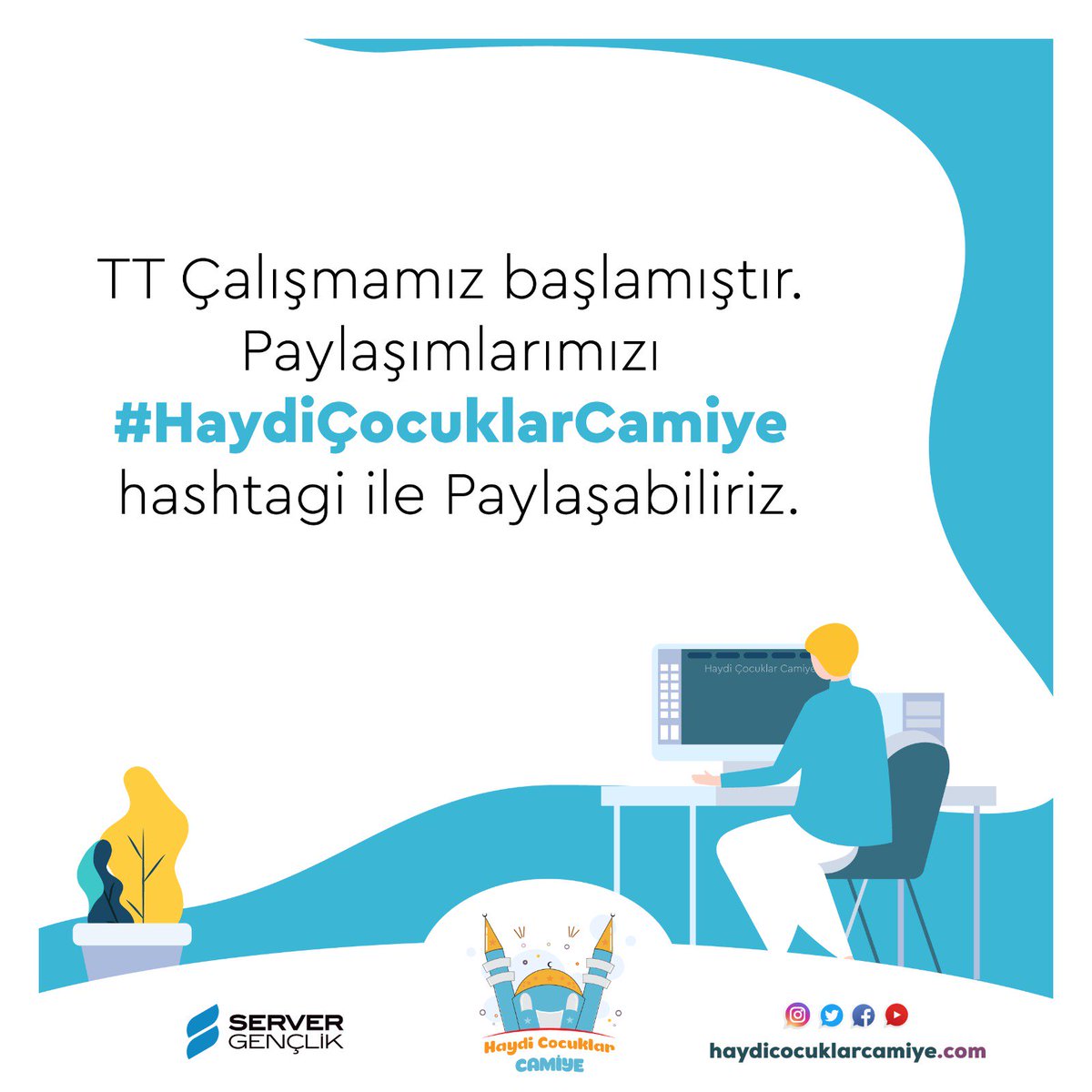 TT Çalışmamız başlamıştır. Paylaşımlarımızı #HaydiÇocuklarCamiye hashtagi ile Paylaşabiliriz.
<a href="/cocuklarcamiye/">Haydi Çocuklar Camiye</a>