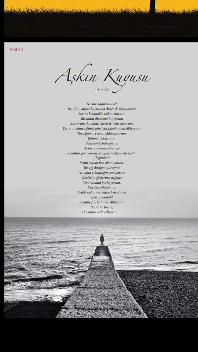 Aşkın kuyusu.... Sessiz ve hissiz....