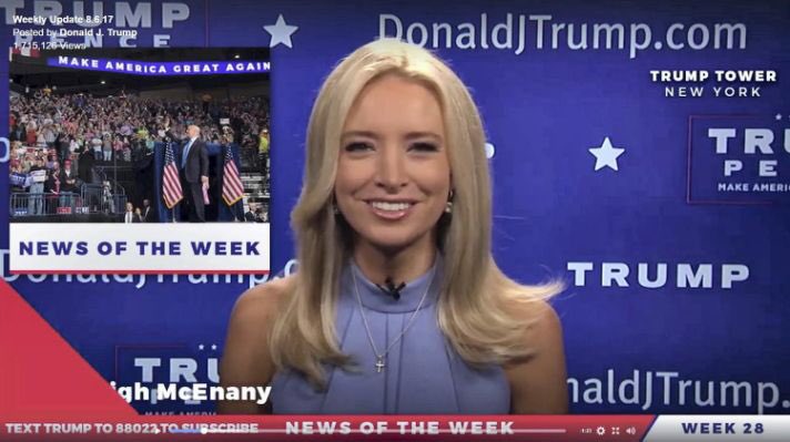 Trump also uses a private news distribution network via Facebook. He calls it Trump TV and it is anchored by his Daughter in Law and Kayleigh McEnany formerly of CNN. This is a pure propaganda machine with no checks and balances. They lie when the truth will do.  #TrumpTV