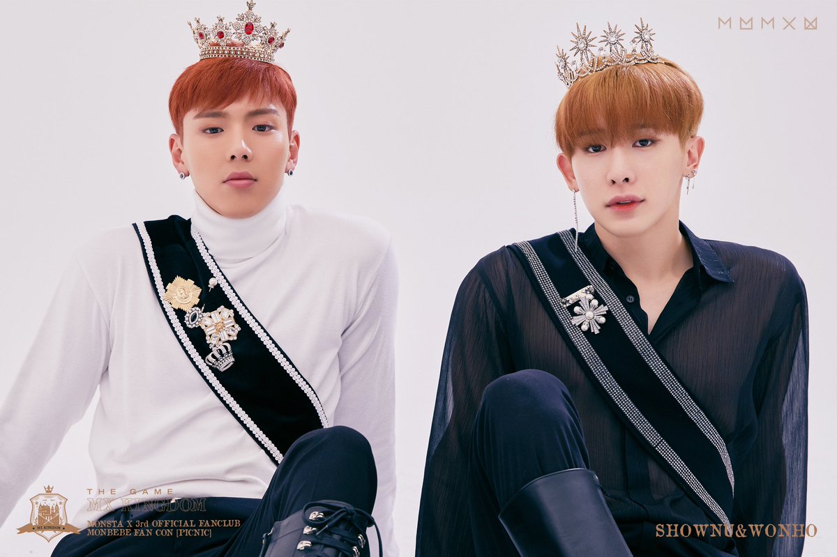 MonstaXEurope's tweet photo. TRANS | 02.01.19
"190105 #MONSTAX
#FAN_CON with #MONBEBE
#Monbebe let's go for a picnic! πΉπ°
<#THE_GAME: #MX_KINGDOM> D-3
π CONCEPT PHOTO
β #SHOWNU #WONHO
#Monbebe3rdGen #picnic #MonbebeHour"
#λͺ¬μ€νμμ€ #MONSTA_X
#μ
λ #μνΈ
#μμμ #SHOOTOUT
@OfficialMonstaX https://t.co/ivIEtv3qUD