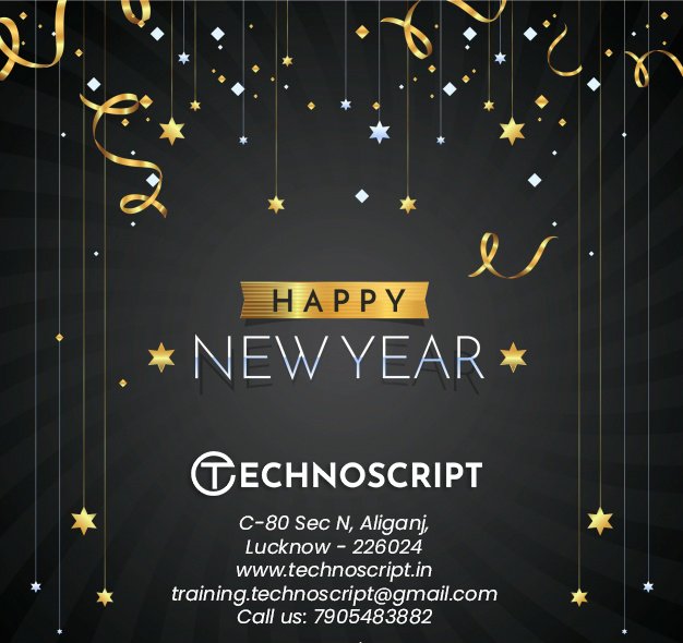 technoscriptlko's tweet image. Happy New Year From Technoscript Team