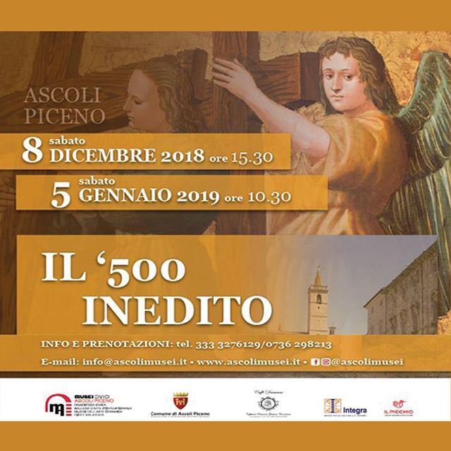 Torna l'appuntamento con "il 500 Inedito" presso i musei della cartiera Papale di Ascoli Piceno.
📌sabato 5 gennaio alle ore 10:30, lasciatevi stupire dalle meraviglie di un percorso che vi guiderà dalle forme classiche alle bizzarrie manieristiche. 
… bit.ly/2F0dJTM