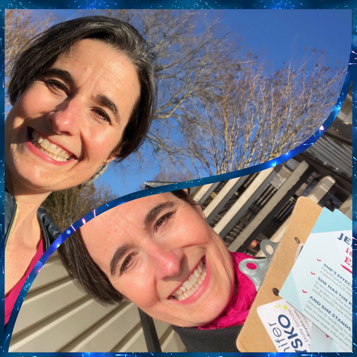 elynnhardi1's tweet photo. ⁦@JenniferBoysko⁩ climbs stairs and walks the sidewalk to keep #VASD33 informed about healthcare, education, and a good life in Virginia!
Vote for Jennifer Boysko January 8 https://t.co/qIht3ats6K
