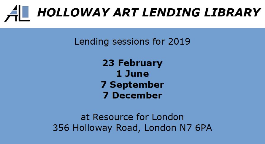 Happy New Year! We've set our dates @Resource4London and are looking forward to lots more art lending in 2019!