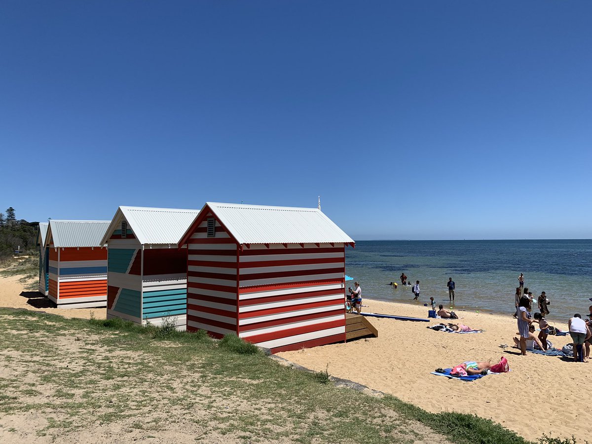 JoBrettAD's tweet photo. Final day in @Australia so finished with a trip to #brightonbathingboxes on Brighton beach 🏖 @Melbourne #bathingboxes #brightonbeach #Melbourne #Australia #travel #explore https://t.co/t0eXzTKWZq