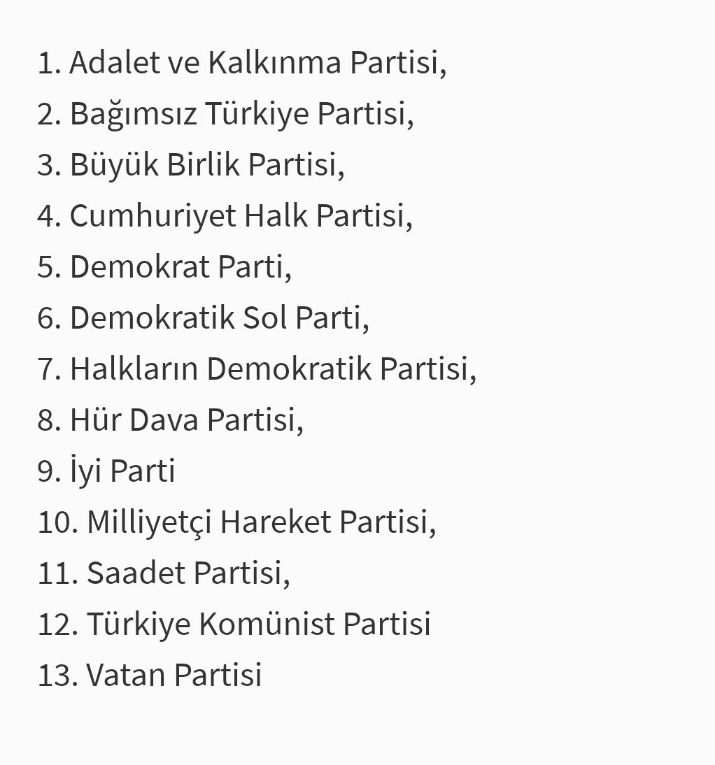 Seçimlere;

Partimizin Hüda-Par gibi iktidar ve ekibe dahil olmamasından ötürü,
Abuk sabuk gerekçelerde seçime alınmadığını, üzülerek bildirir,

Bahane olarak sunulan gerekçeleri kaldırmak için partimize katılmanıza her zamankinden daha çok ihtiyacımız olduğunu bilmenizi isteriz.