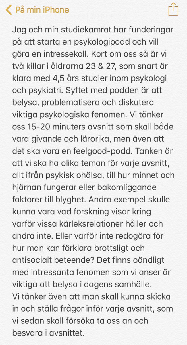 BawanMohideen's tweet photo. Okej twitter, i need ur help!
Håller på att göra en intressekoll för en eventuell psykologipodd. Läs och gilla/RT om detta är något du hade kunnat tänka dig att lyssna på eller om du helt enkelt tycker det låter som en bra idé! Svarar gärna på frågor i PM. All hjälp uppskattas!🙏 https://t.co/n3JuwSiQi6