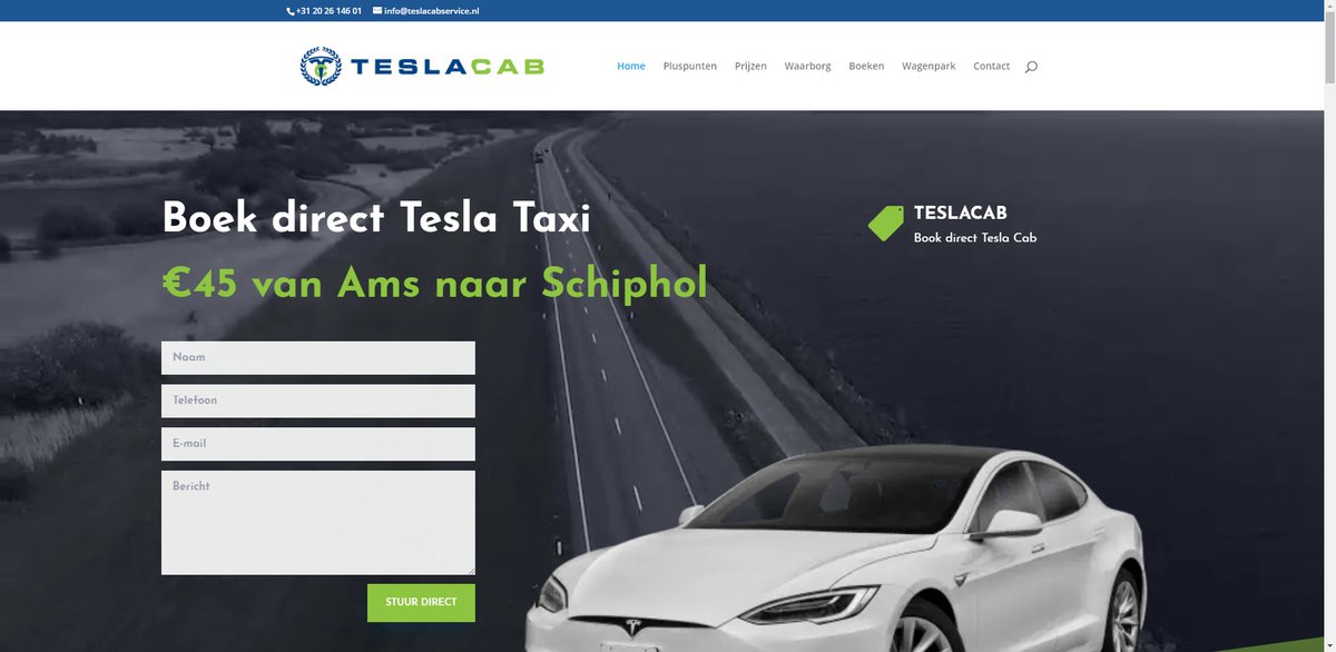 In het nieuwe jaar starten we direct met een nieuwe lancering! We hebben dit keer de website gemaakt voor Tesla Taxi Service. Kijk snel op goo.gl/itfZ57