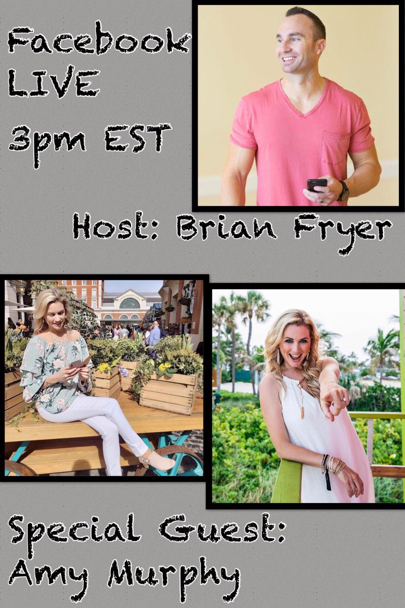 TimAmyMurphy1's tweet photo. Coming up today with @coachfryer my lovely assistant put together this graphic. #FacebookLIVE #MillionaireMindset #CoachFryer #AmyMurphy https://t.co/4fGTPUSxtI