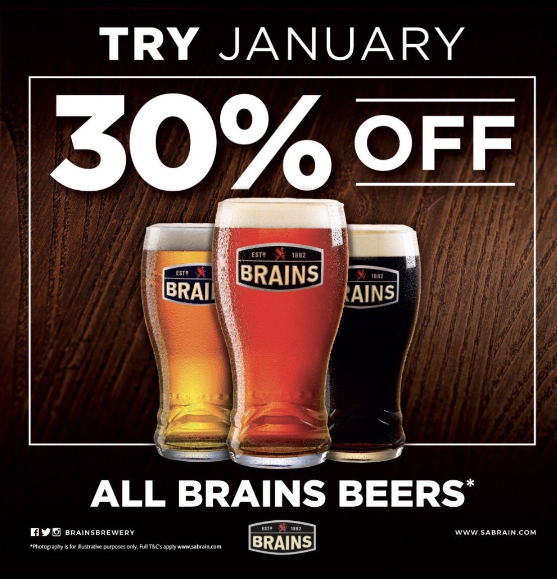 Best January Offer in Hereford!! <a href="/brainsbrewery/">Brains</a> #TryJanuary