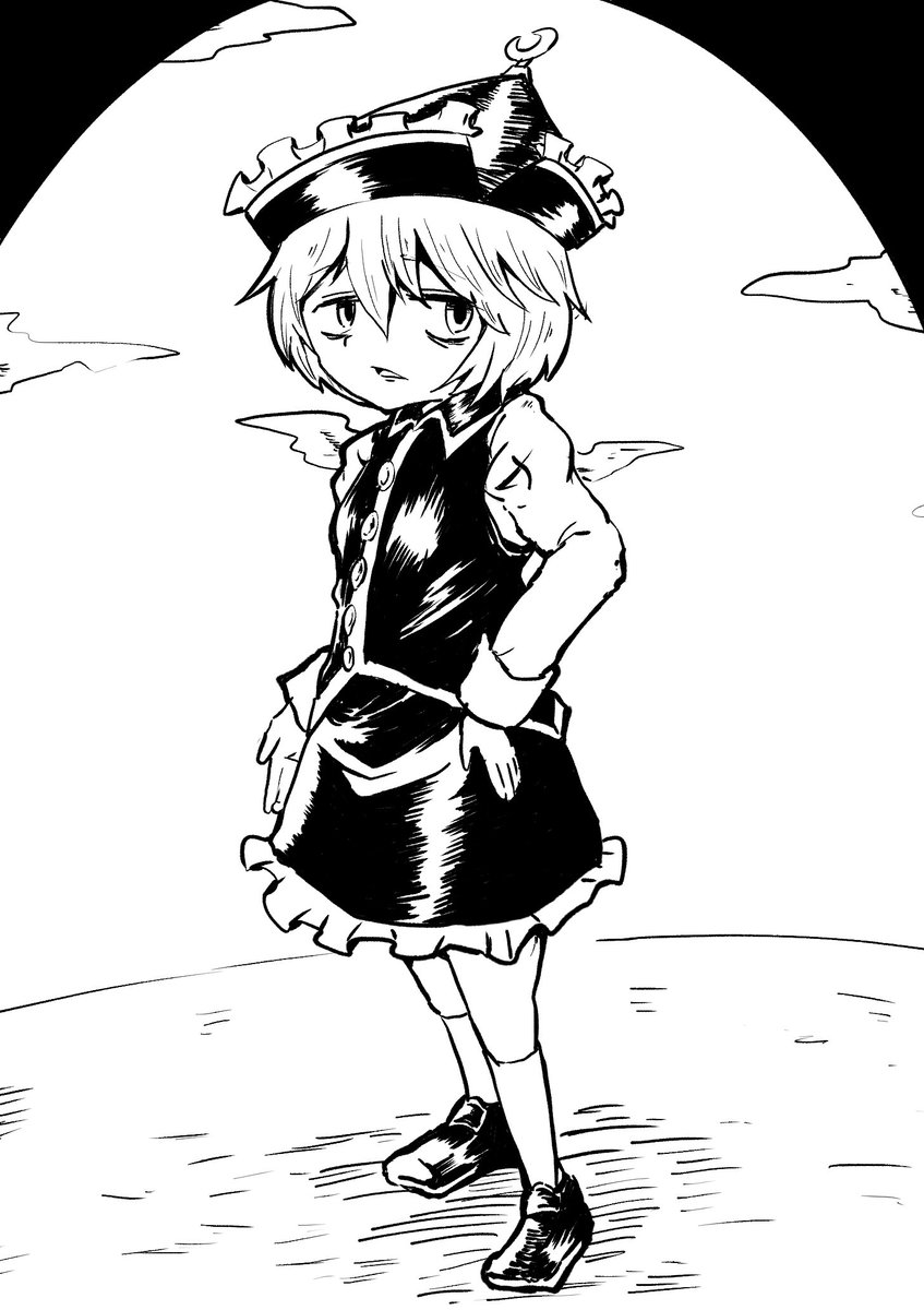 #深夜の真剣お絵描き60分一本勝負
液タブ練習がてらにルナサ 