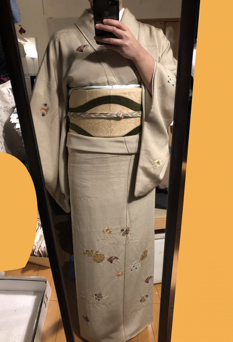 さわ佳 בטוויטר 初詣に行った時のきもの カチン描きが見事なちりめんの付下げ 波千鳥に貝を散らした春らしい柄ゆき ぎをん齋藤の立涌の唐織帯 帯締め 道明 笹波組 海から立ち上る水蒸気ぽいね ということで柄同士のつながりもバッチリで満足の取り合わせ