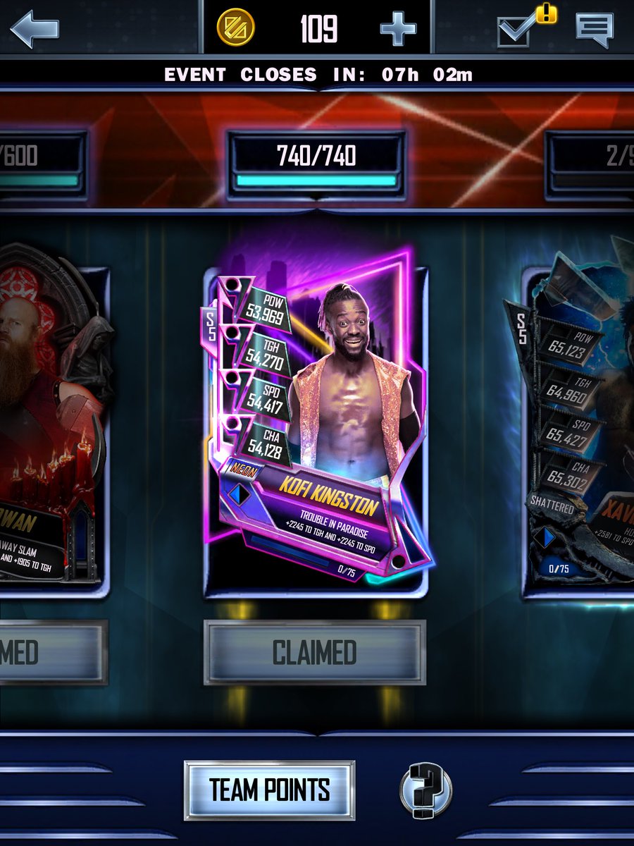 UndisputedRazor's tweet photo. Late posting TRTG progress but after the grind had to work Team SWOL smashed our tier card in TRTG and we a 4 player squad #TeamSWOL #WeGotDemHyphyDecks #WWESupercard https://t.co/tJxfa1yDeU