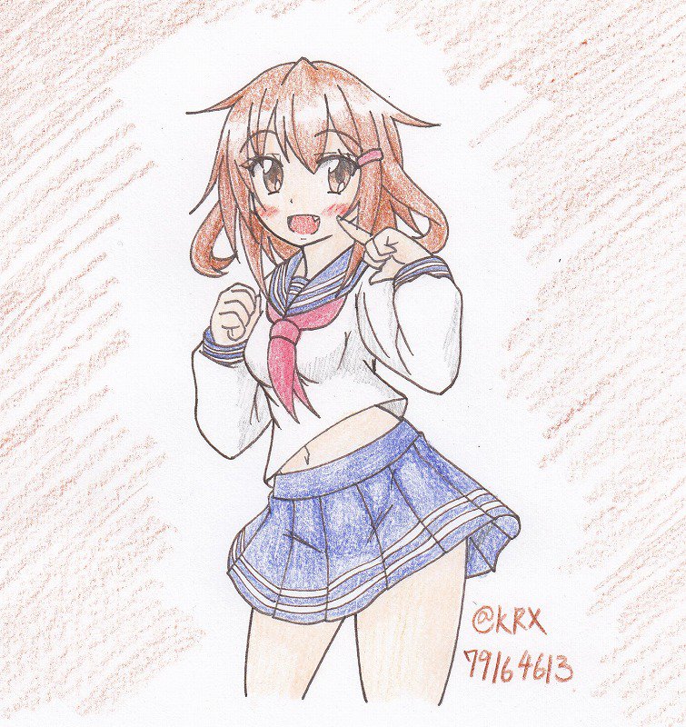 #艦これ版深夜の真剣お絵描き60分一本勝負
#艦これ版真剣お絵描き60分一本勝負_20190102
#雷
もーっと私に頼っていいのよ 