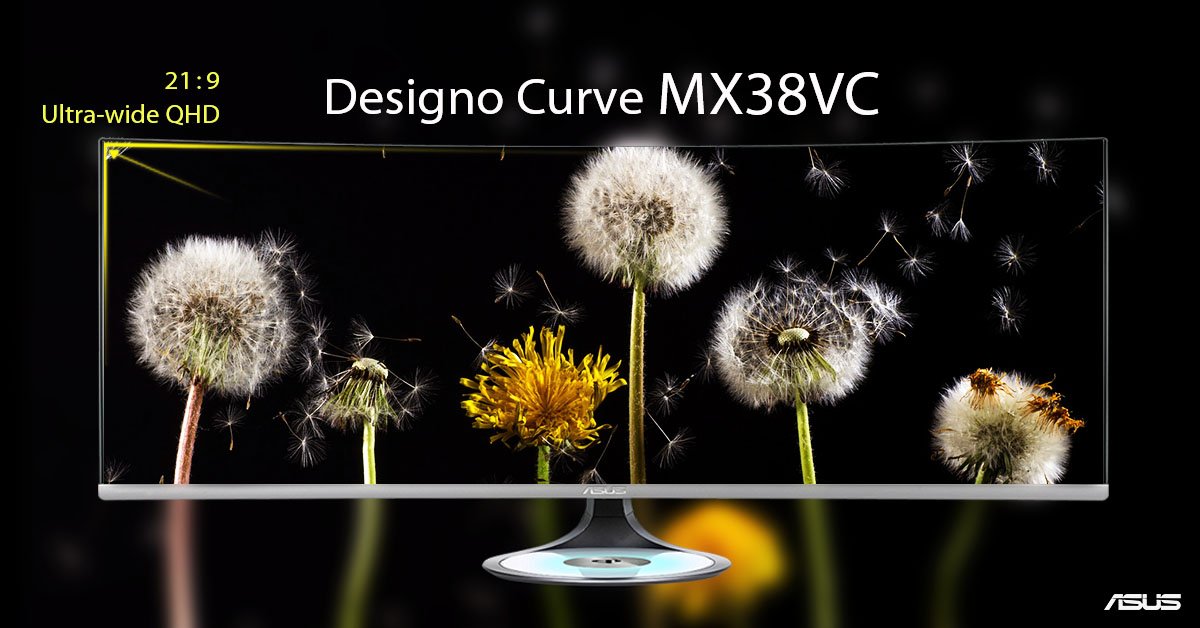 ASUS's tweet photo. What is your wish for the new year? Capture the finest details no matter what you put onscreen with the Designo Curve.

 #Asus #MX38VC #Designo #UWQHD https://t.co/KDcMgrsm4H