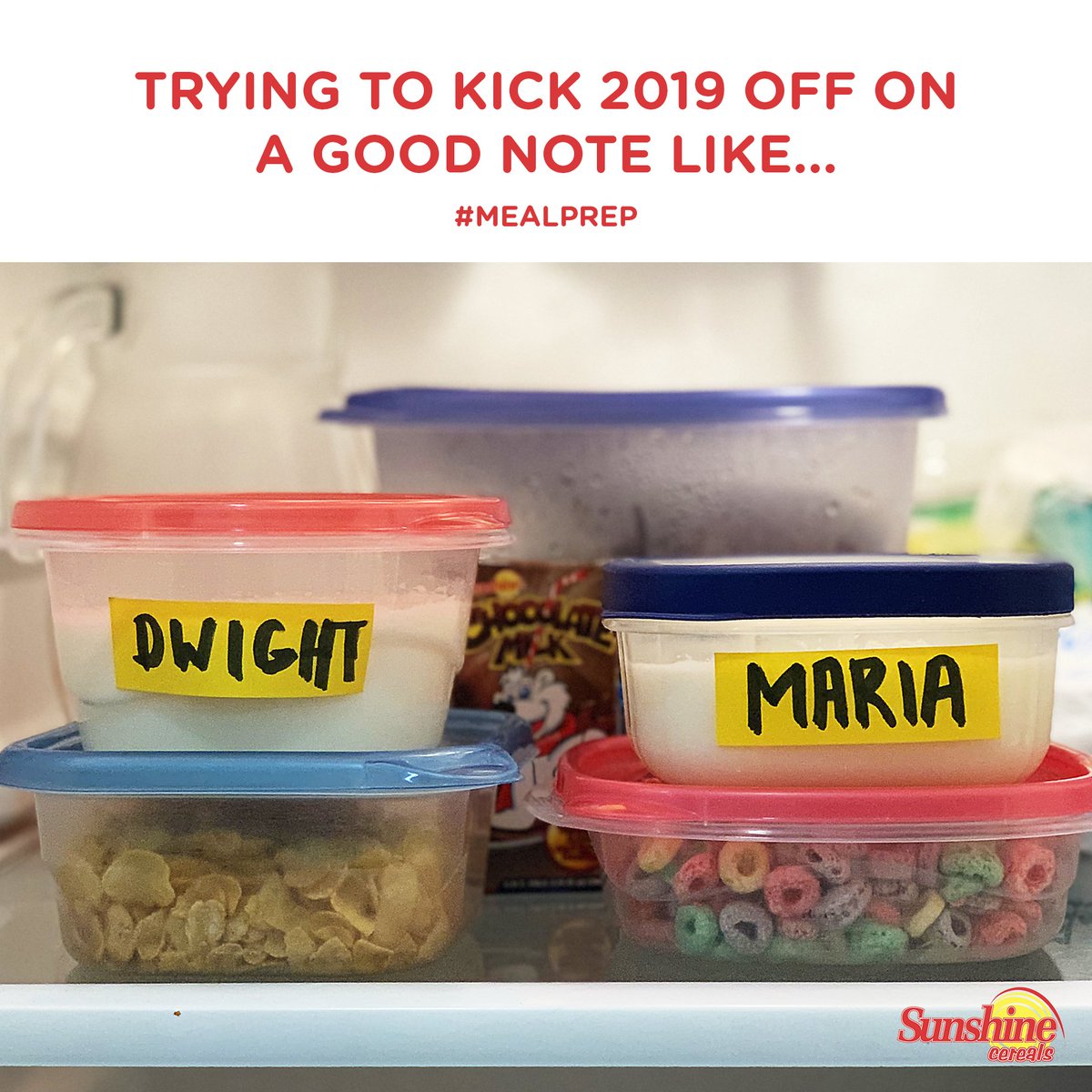 SunshineCereals's tweet photo. Let's start 2019 on a good note! How are you kicking off the New Year? #SunshineCereals #CountOnUs #MealPrep #Parenting #2019 #Resolutions https://t.co/CsgXiXcbTK