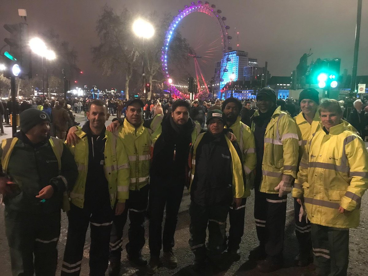 Following Europe's largest fireworks display that saw to over 100,000 people gathering to celebrate the New Year on the streets of Westminster. Our team worked through the night to clear 85 tonnes of waste before 6:00am ready for the New Years Day parade. <a href="/CityWestminster/">Westminster City Council</a>
