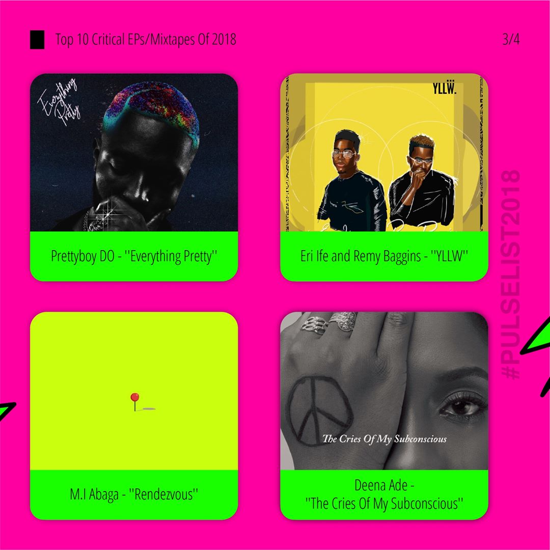 PulseNigeria247's tweet photo. This list put together by Pulse staff who shared their individual thoughts focusing on projects that are not defined by industry hype but pure skills and brilliance, recognizing artists who have put more into quality rather than 'popularity.'
#PulseNigeria #PulseList2018 https://t.co/HxHs9PzUBg