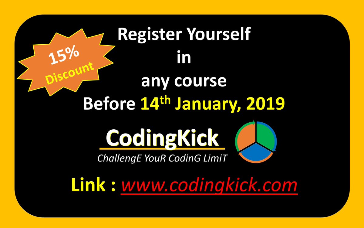 CodingKick's tweet image. #CodingKick Best IT #CoachingInstitute in #Ahmedabad
Link -&amp;gt; codingkick.com/registration