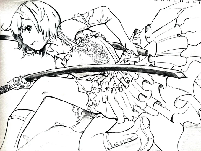 なんか大掃除してたら過去に描いた絵がでてきた。
セブンスドラゴンかな・・・? 