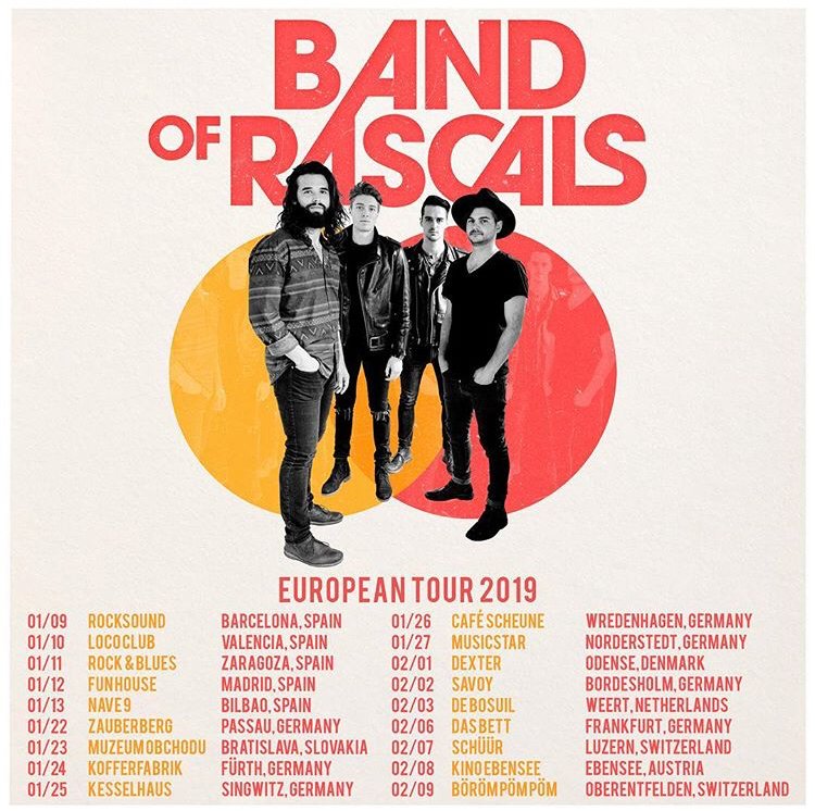Strut Entertainment (@strutent) on Twitter photo Who’s excited?! The <a href="/bandofrascals/">Band of Rascals</a> are touring #Europe in 2019! Check out all dates and catch them #live! bandofrascalsmusic.com #tour Who’s excited?! The <a href="/bandofrascals/">Band of Rascals</a> are touring #Europe in 2019! Check out all dates and catch them #live! bandofrascalsmusic.com #tour