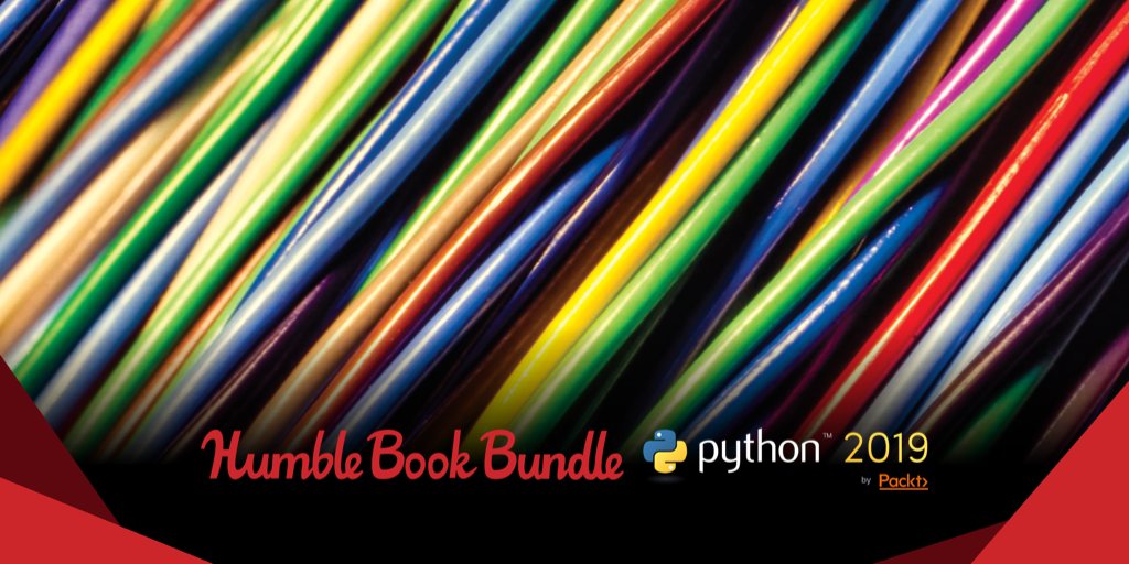 ThePSF's tweet image. The PSF is the featured publisher in the @PacktPub Humble Bundle through January 14, 2019! Lots of great Python titles to choose from. humblebundle.com/books/python-p…