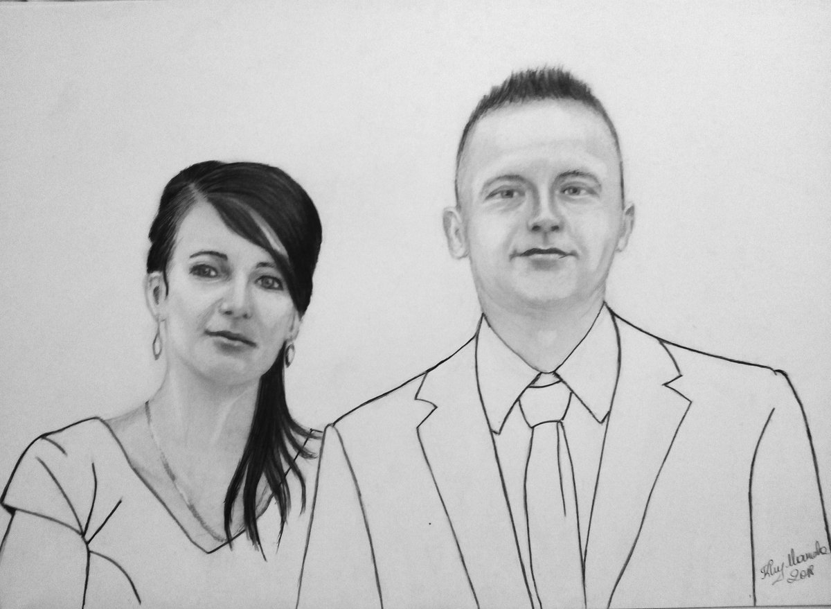 New Year and my new drawing - a portrait of a #marriage #art #ArtistOnTwitter #arte #portrait #portraiture #drawing #sketch #artgallery #artoftheday  #ArtistoftheDay #sketch #portret #rysunek #portret #Opole