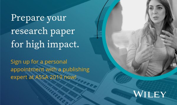 WileyEconomics's tweet image. Ready to publish your research? Make sure you prepare your paper with the impact it deserves. Schedule a personal appointment with a publishing expert, available at the Wiley booth at #ASSA2019. Availability is limited, book here cvent.com/d/rbqbqv