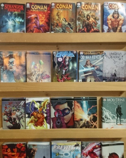BorderlandsC&G (@borderlandscg) on Twitter photo #NCBD! #HappyNewYear Check out this week's new releases. New from <a href="/Marvel/">Marvel Entertainment</a> Conan; from <a href="/DCComics/">DC Comics</a> Heroes in Crisis and Stranger Things from <a href="/DarkHorseComics/">Dark Horse Comics</a>! There's a little something for everyone this week. #readcomics #SupportyourLCS #FindYourStory #NCBD! #HappyNewYear Check out this week's new releases. New from <a href="/Marvel/">Marvel Entertainment</a> Conan; from <a href="/DCComics/">DC Comics</a> Heroes in Crisis and Stranger Things from <a href="/DarkHorseComics/">Dark Horse Comics</a>! There's a little something for everyone this week. #readcomics #SupportyourLCS #FindYourStory