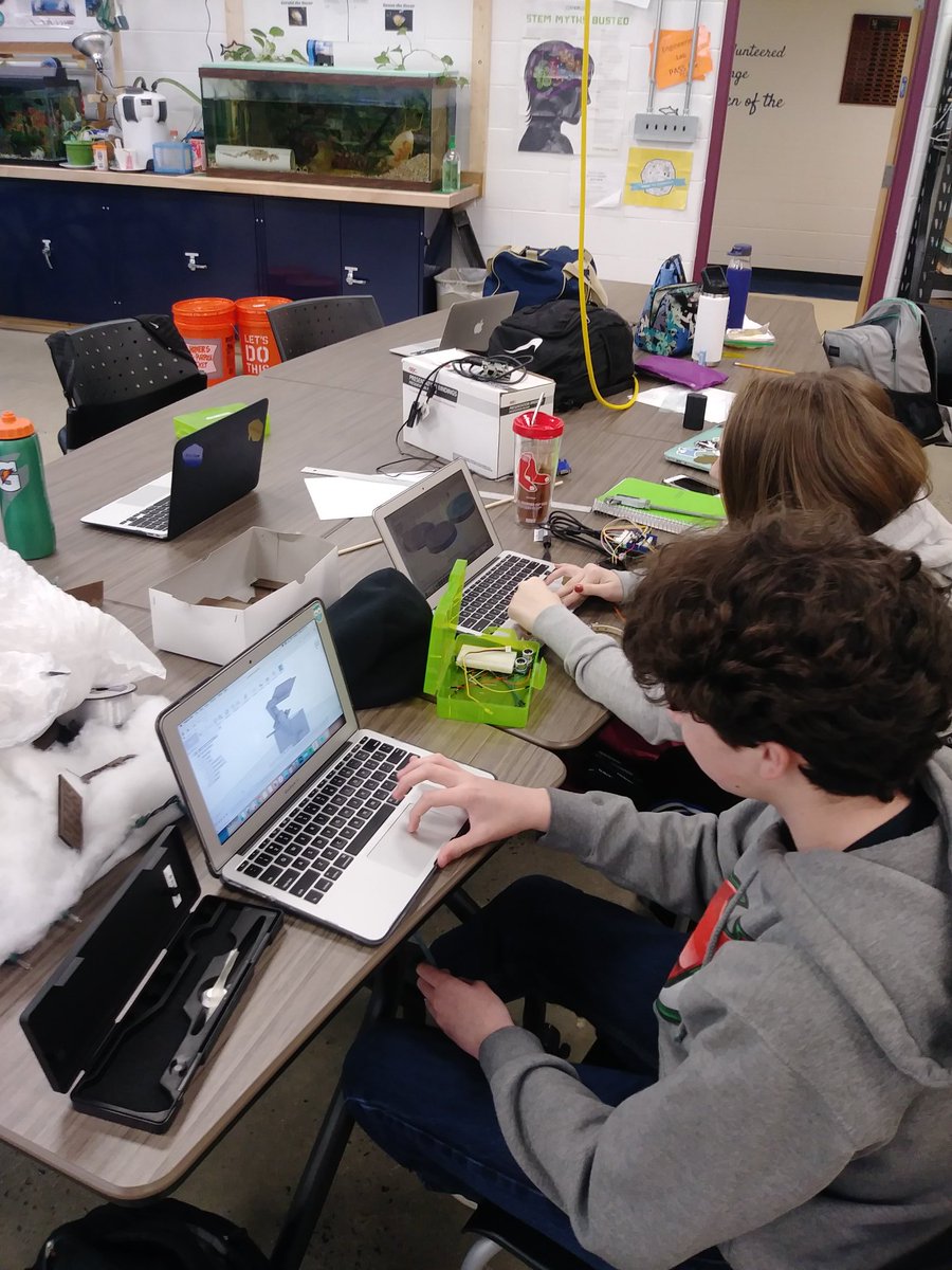 mrdaltonfowler's tweet image. Picking back up on the first day back from break, #EngineeringAcademy students prototype and test their candle extinguishers programmed using @arduino #NEHS